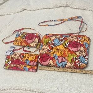Vera Bradley Multicolor Floral Crossbody Bag Set